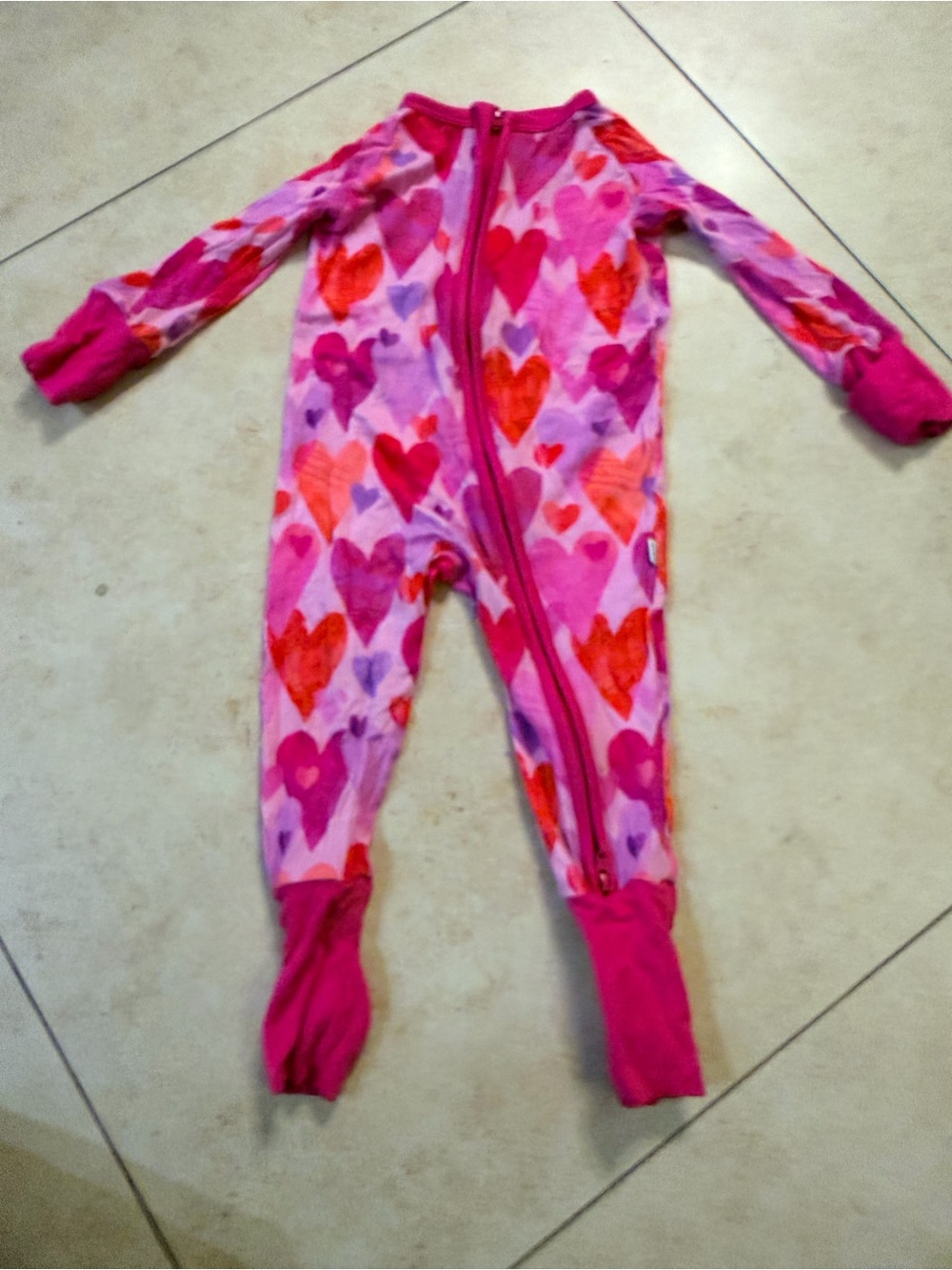 Little Sleepies Pink Heart & Crafts Zippy